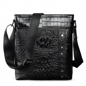 Menn Ekte Skinn Alligator Mønster Skulderveske Leisure Business Crossbody Veske Koffert