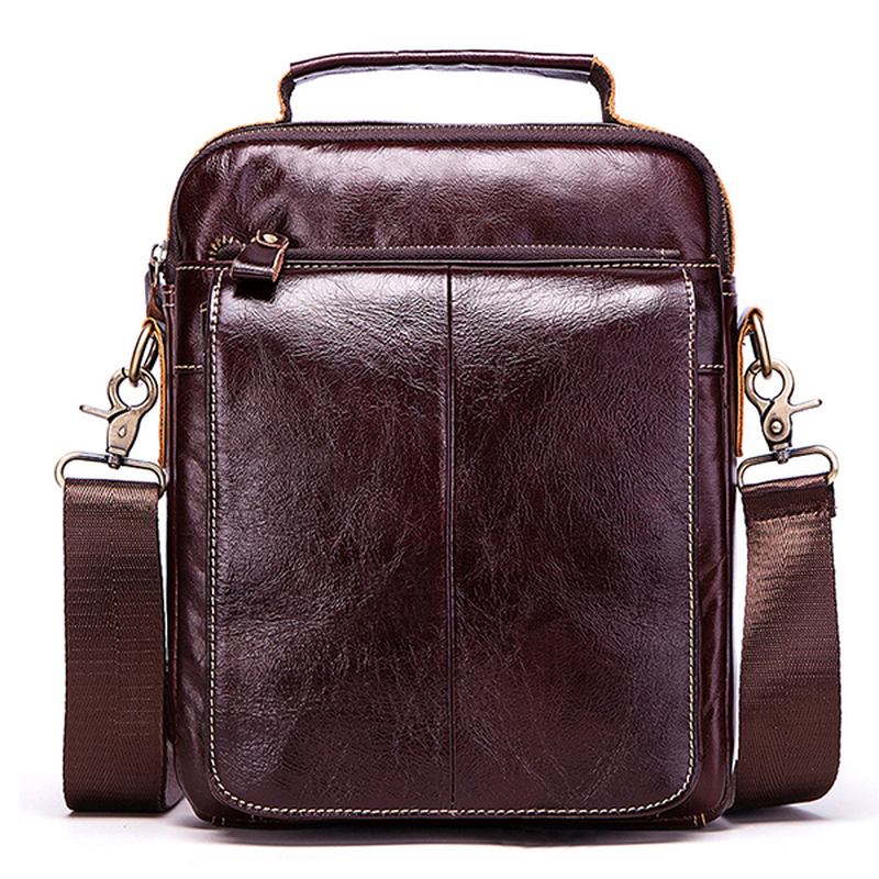 Menn Ekte Skinn Business Fritids Vintage Bag