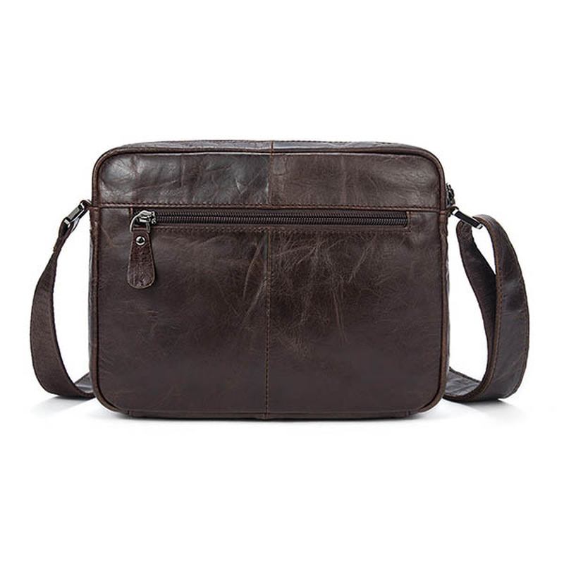 Menn Ekte Skinn Fritid Retro Mote Skulder Crossbody Bag