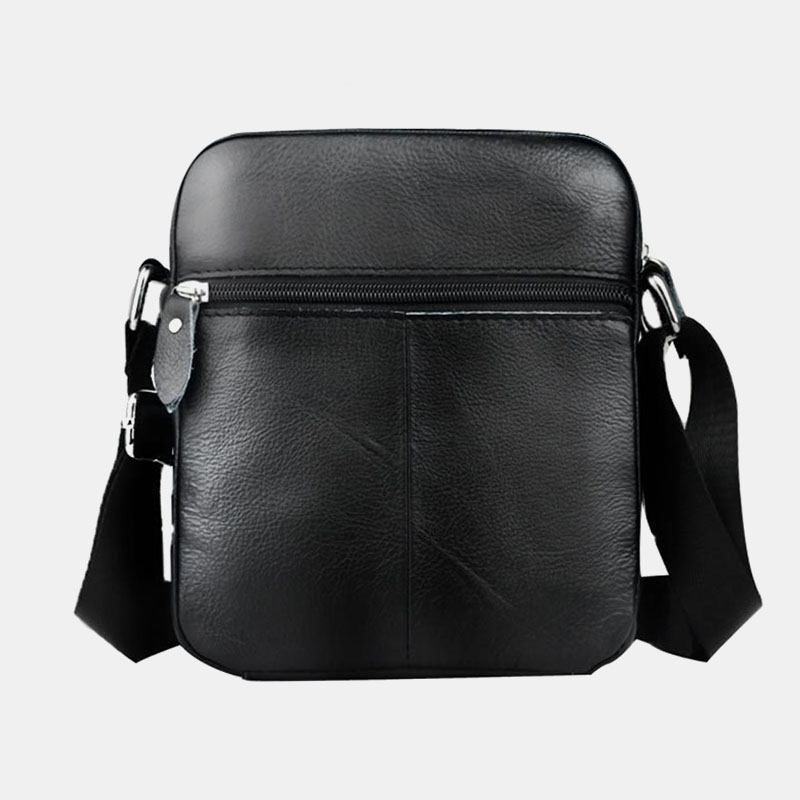 Menn Ekte Skinn Vanntett Multifunksjon Anti-theft Fritids Crossbody Veske Skulderveske