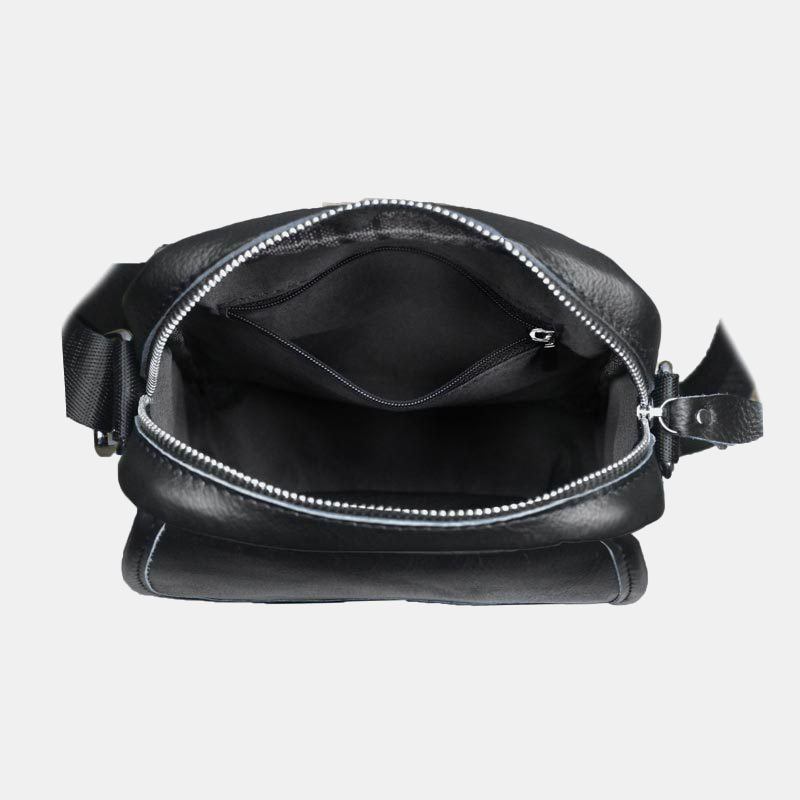 Menn Ekte Skinn Vanntett Multifunksjon Anti-theft Fritids Crossbody Veske Skulderveske