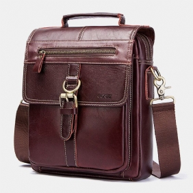 Menn Ekte Skinn Veske Skulderveske Crossbody Veske Business Bag