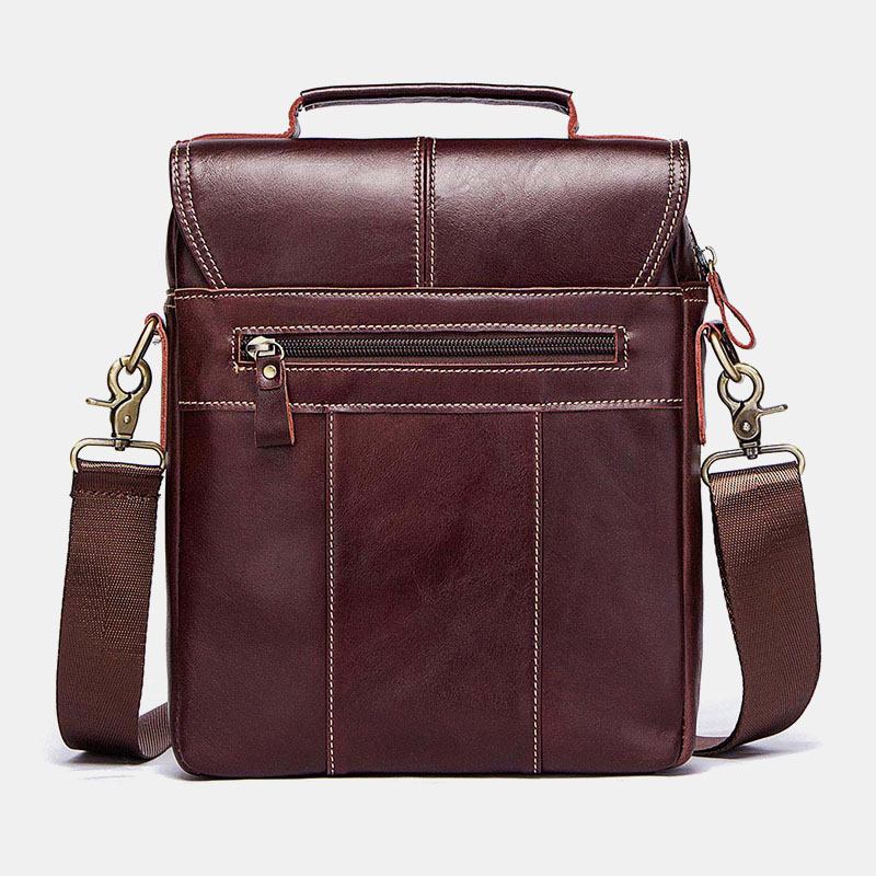 Menn Ekte Skinn Veske Skulderveske Crossbody Veske Business Bag