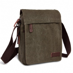 Menn Kvinner Canvas Fritid Multi Pocket Crossboby Veske Kapasitet Skulderveske