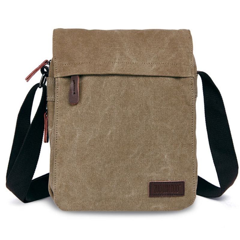 Menn Kvinner Canvas Fritid Multi Pocket Crossboby Veske Kapasitet Skulderveske