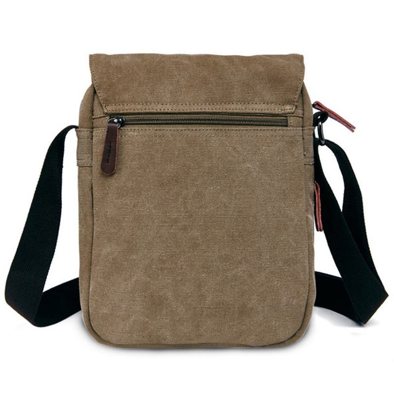 Menn Kvinner Canvas Fritid Multi Pocket Crossboby Veske Kapasitet Skulderveske