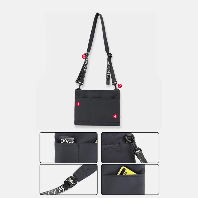 Menn Lett Multi-pocket Anti-tyveri Vanntett Utendørs Crossbody Bag