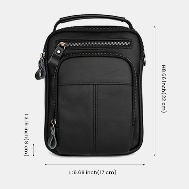 Menn Multi-pocket Retro 6.5 Tommers Telefonveske Midjeveske Rygg Anti-tyveri Lommedesign Crossbody-vesker Belteveske