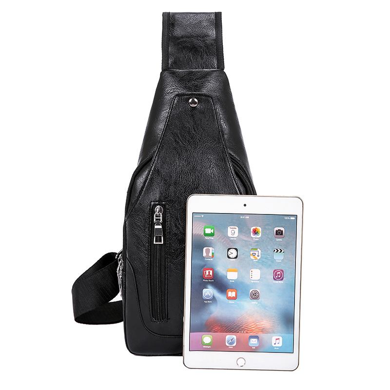 Menn Multifunksjonell Usb Crossbody Veske Bryst Veske Skulderveske Business Outdoor