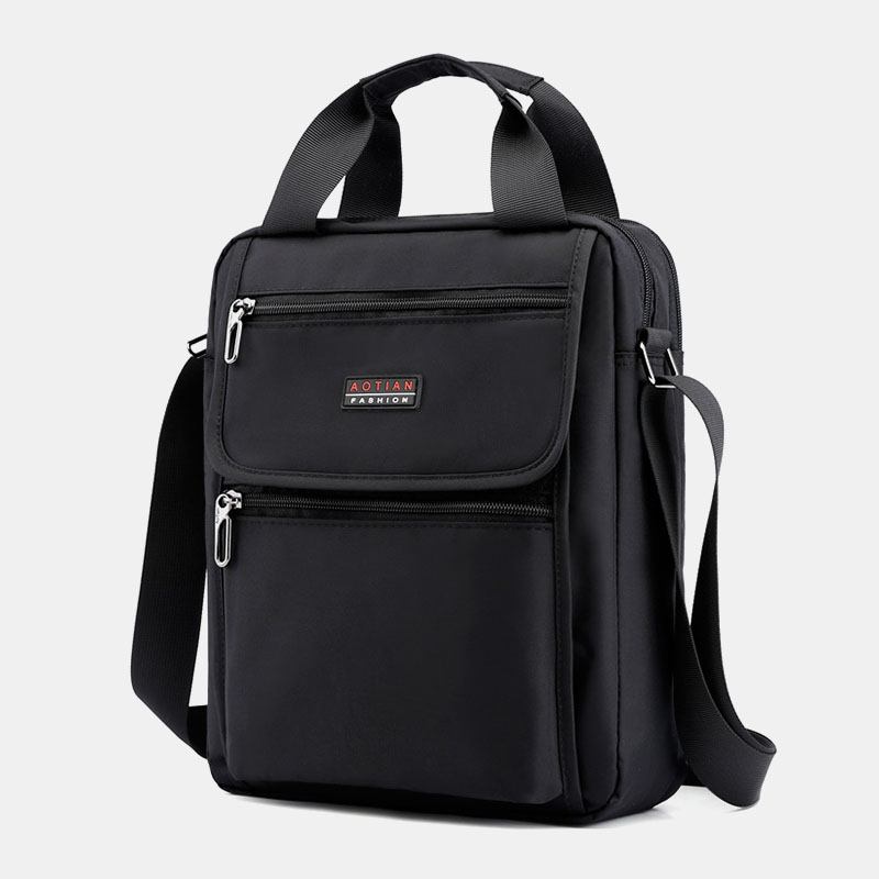 Menn Nylon Fritids Brief Vanntett Multi-pocket Multi-purpose 12 Tommers Bærbar Veske Håndveske Skulderveske Crossbody Veske