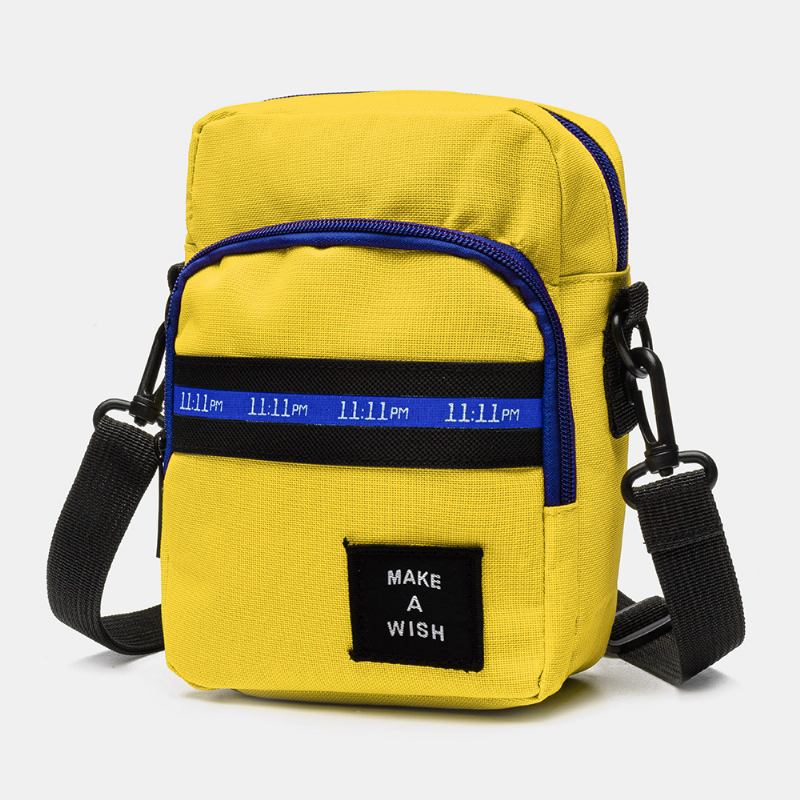 Menn Og Kvinner Crossbody Veske Color Block Glidelåsposer Vanntett For Reiser