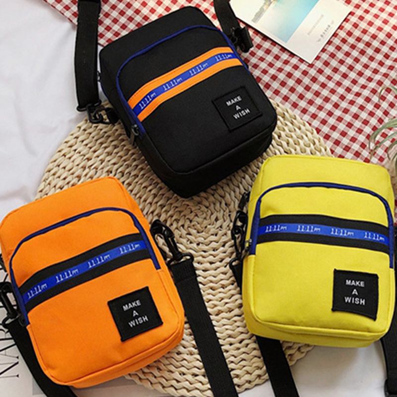 Menn Og Kvinner Crossbody Veske Color Block Glidelåsposer Vanntett For Reiser