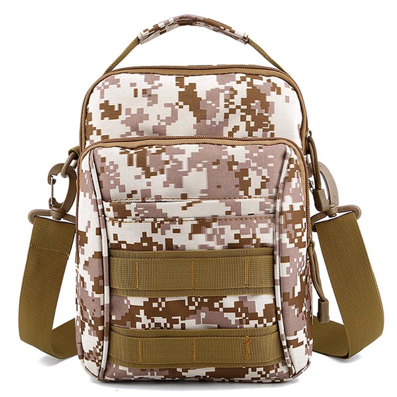 Menn Outdoor Sports Travel Camouflage Color Tactical Shoulder Crossbody Bag