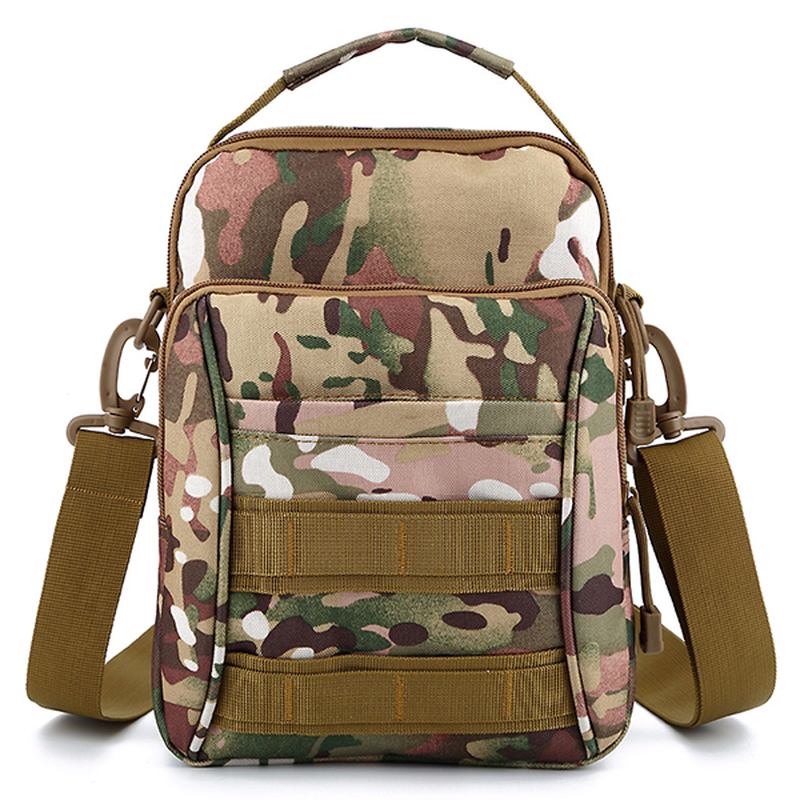 Menn Outdoor Sports Travel Camouflage Color Tactical Shoulder Crossbody Bag