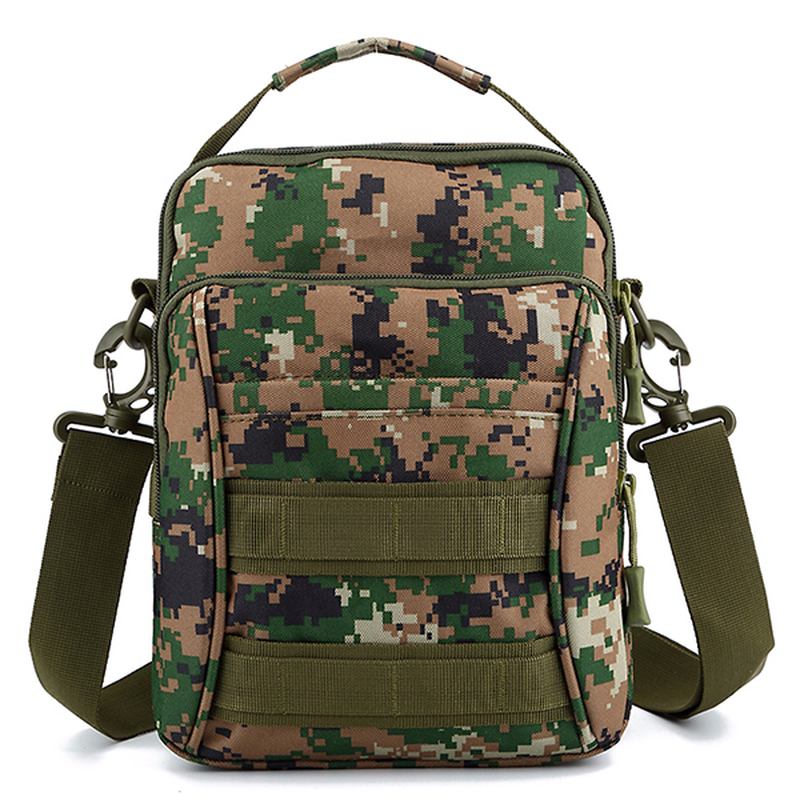 Menn Outdoor Sports Travel Camouflage Color Tactical Shoulder Crossbody Bag