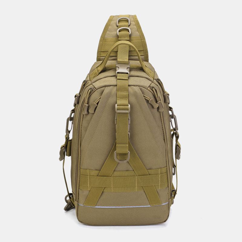 Menn Oxford Camo Multifunksjon Vanntett Utendørs Sport Ridning Taktisk Skulderveske Crossbody Veske Brystveske