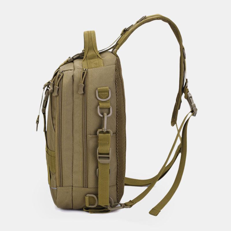 Menn Oxford Camo Multifunksjon Vanntett Utendørs Sport Ridning Taktisk Skulderveske Crossbody Veske Brystveske