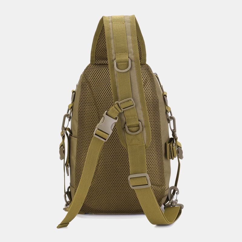 Menn Oxford Camo Multifunksjon Vanntett Utendørs Sport Ridning Taktisk Skulderveske Crossbody Veske Brystveske