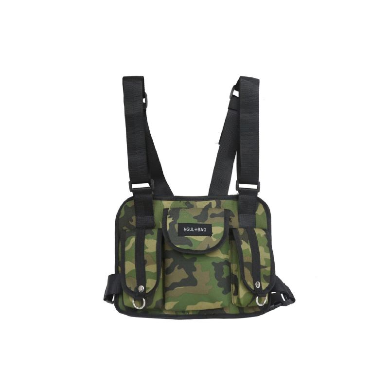 Menn Oxford Ny Tactical Outdoor Crossbody Veske Personlighet Kul Sportsbag Camouflage Vest Bag