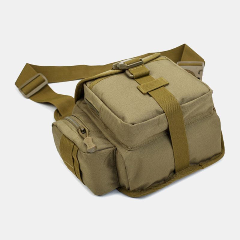 Menn Oxford Outdoor Riding Sport Camo Vanntett Crossbody Veske Med Stor Kapasitet Midjeveske Sadelveske