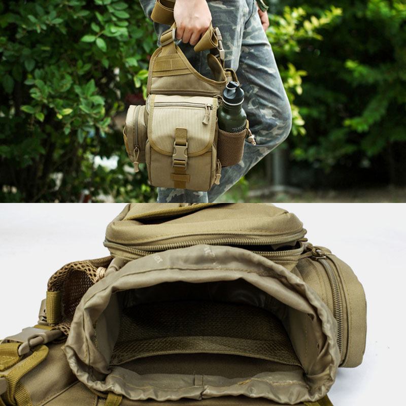 Menn Oxford Outdoor Riding Sport Camo Vanntett Crossbody Veske Med Stor Kapasitet Midjeveske Sadelveske