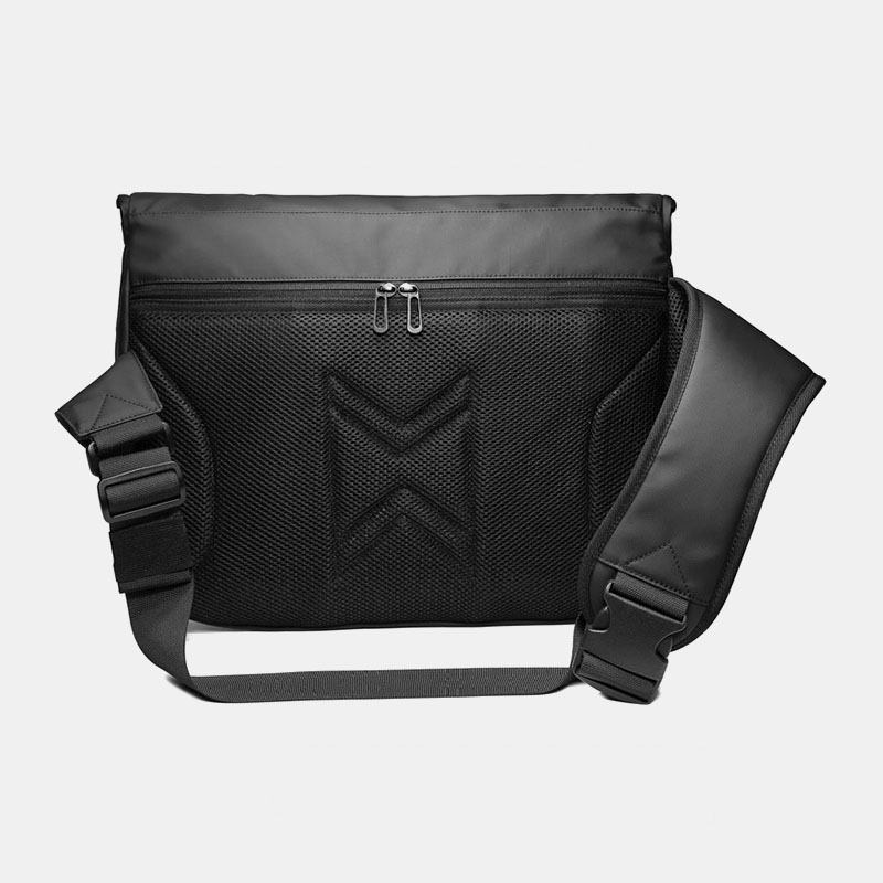 Menn Pvc Vanntett Crossbody Veske Med Stor Kapasitet Multifunksjon 15.6 Tommers Bærbare Kofferter Messenger Skulderveske