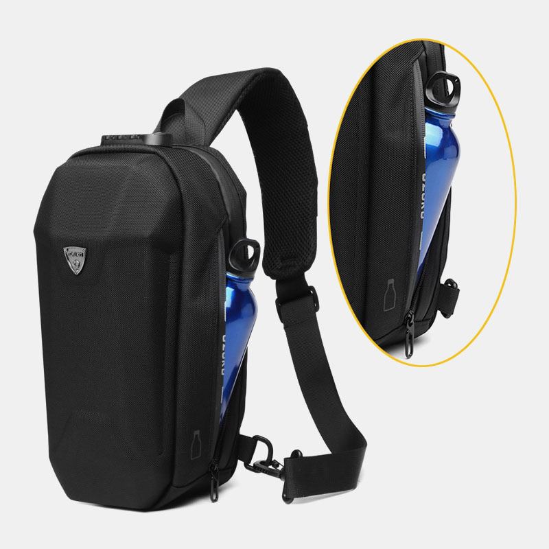 Menn Usb Lading Multi-pocket Anti-theft Vanntett Outdoor Crossbody Veske Bryst Veske Sling Bag