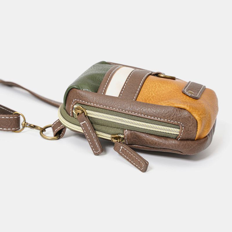 Minisøm For Menn Farge Fritids Crossbody-vesker Avtakbar Skulderstropp All-match 6.5 Tommers Telefonveske