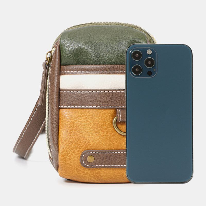 Minisøm For Menn Farge Fritids Crossbody-vesker Avtakbar Skulderstropp All-match 6.5 Tommers Telefonveske