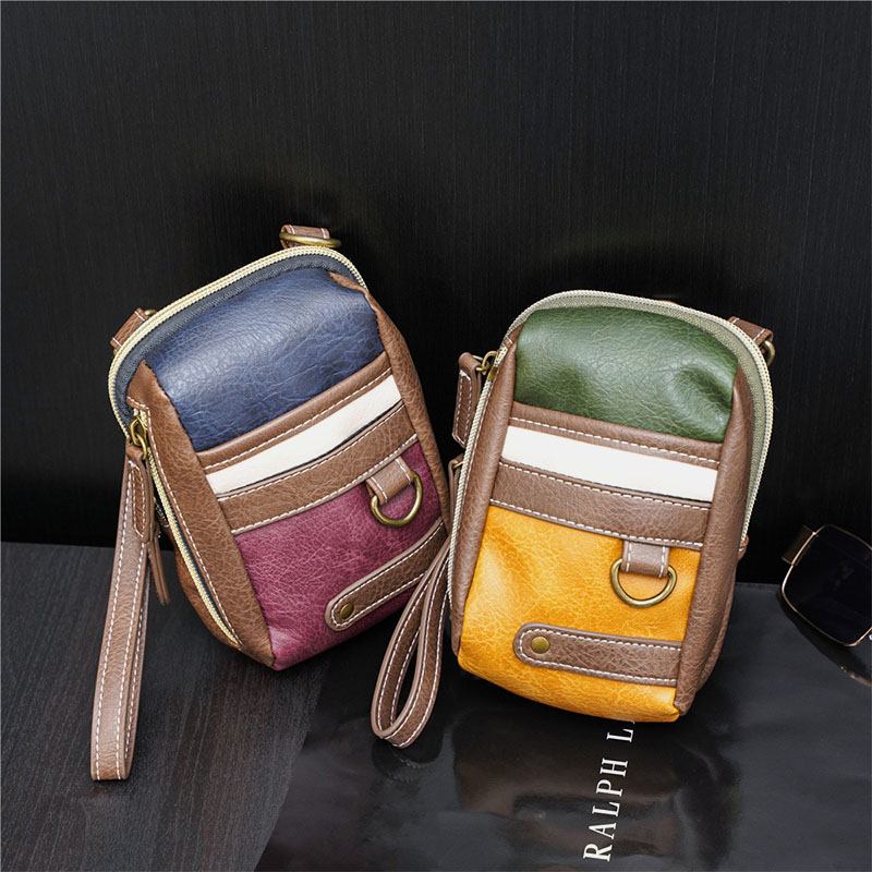 Minisøm For Menn Farge Fritids Crossbody-vesker Avtakbar Skulderstropp All-match 6.5 Tommers Telefonveske