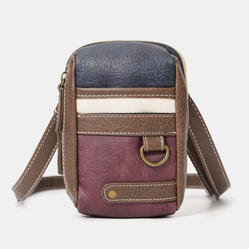 Minisøm For Menn Farge Fritids Crossbody-vesker Avtakbar Skulderstropp All-match 6.5 Tommers Telefonveske