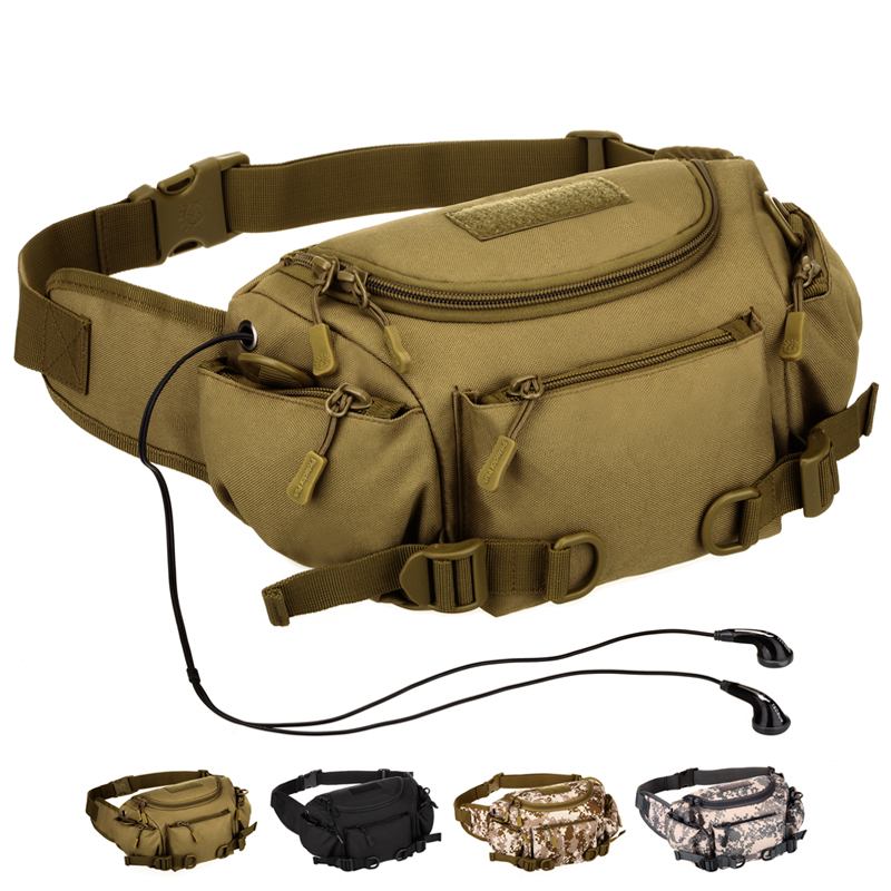 Nylon Outdoor Tactical Waist Veske Camping Fanny Pack Militære Messenger Bags For Menn