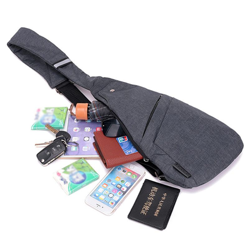 Oxford Anti-theft Vannbestandig Outdoor Travel Sling Veske Brystveske Crossbody Veske For Menn