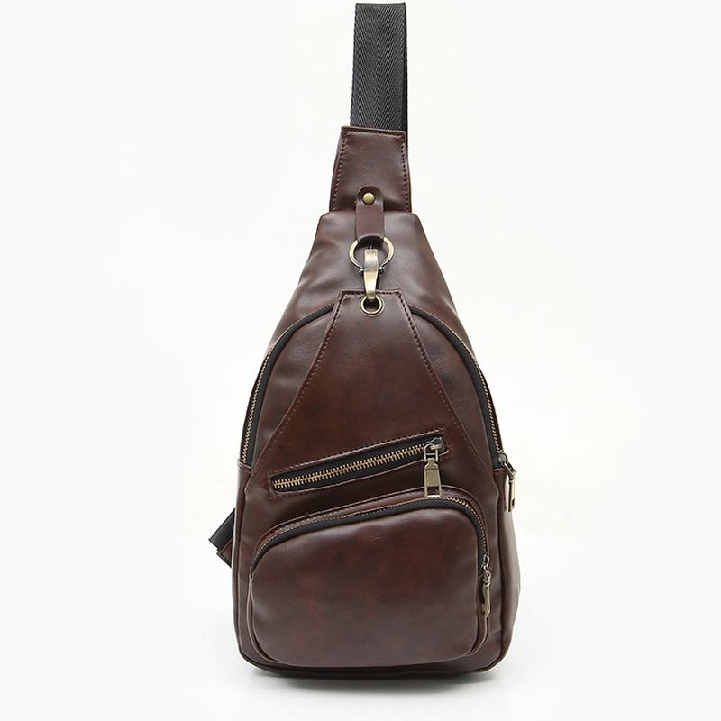 Vintage Brystveske Outdoor Shoulder Daypack For Menn