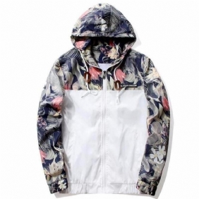 Blomstrete Bomber Jakke For Menn