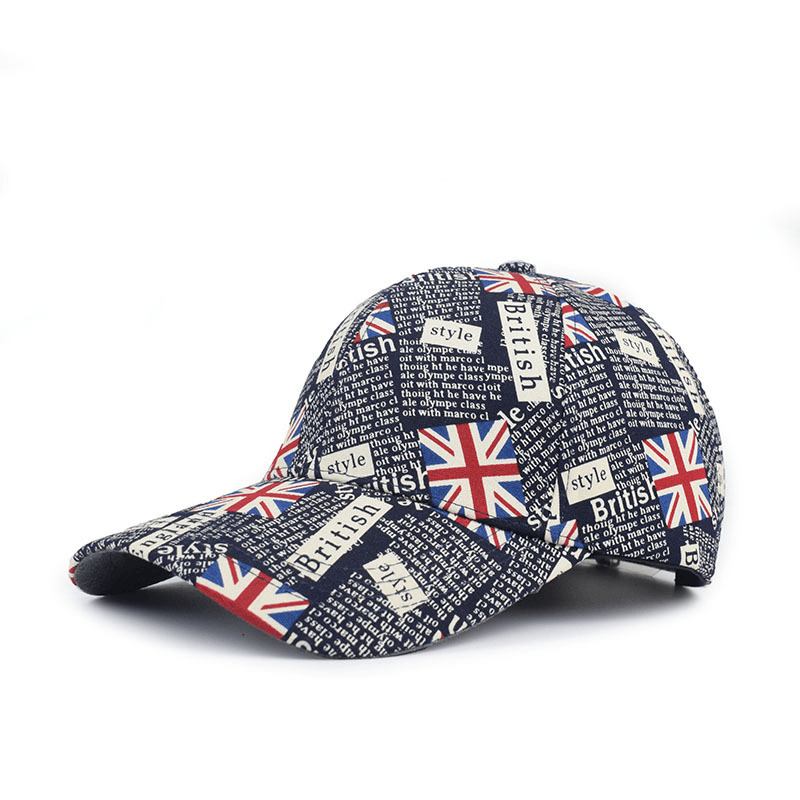 Alfabet Baseball Cap Utlending I Britisk Stil Uformell