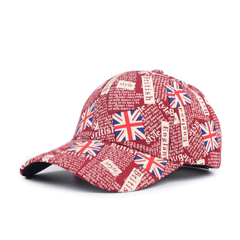 Alfabet Baseball Cap Utlending I Britisk Stil Uformell