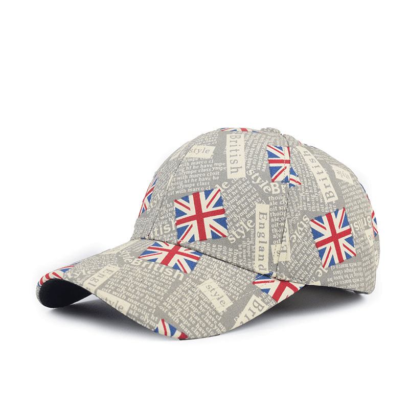 Alfabet Baseball Cap Utlending I Britisk Stil Uformell