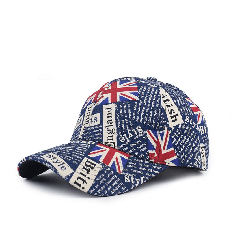 Alfabet Baseball Cap Utlending I Britisk Stil Uformell