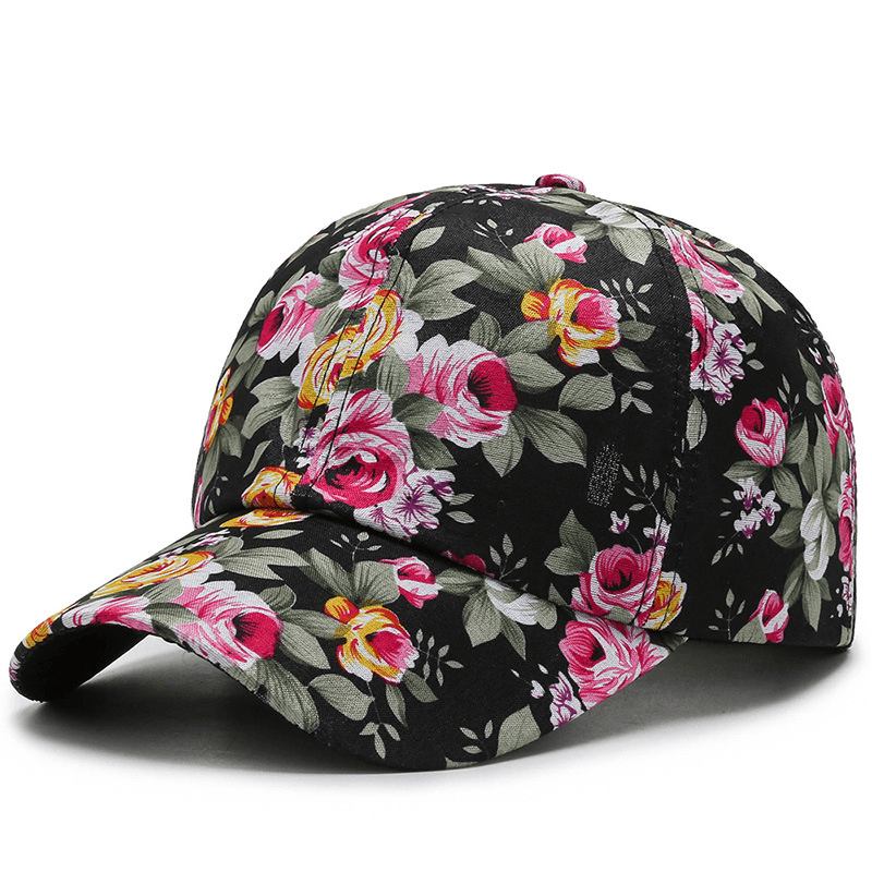 All-match Cotton Sunshade Liten Blomsterbaseballcaps