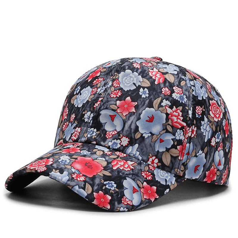 All-match Cotton Sunshade Liten Blomsterbaseballcaps