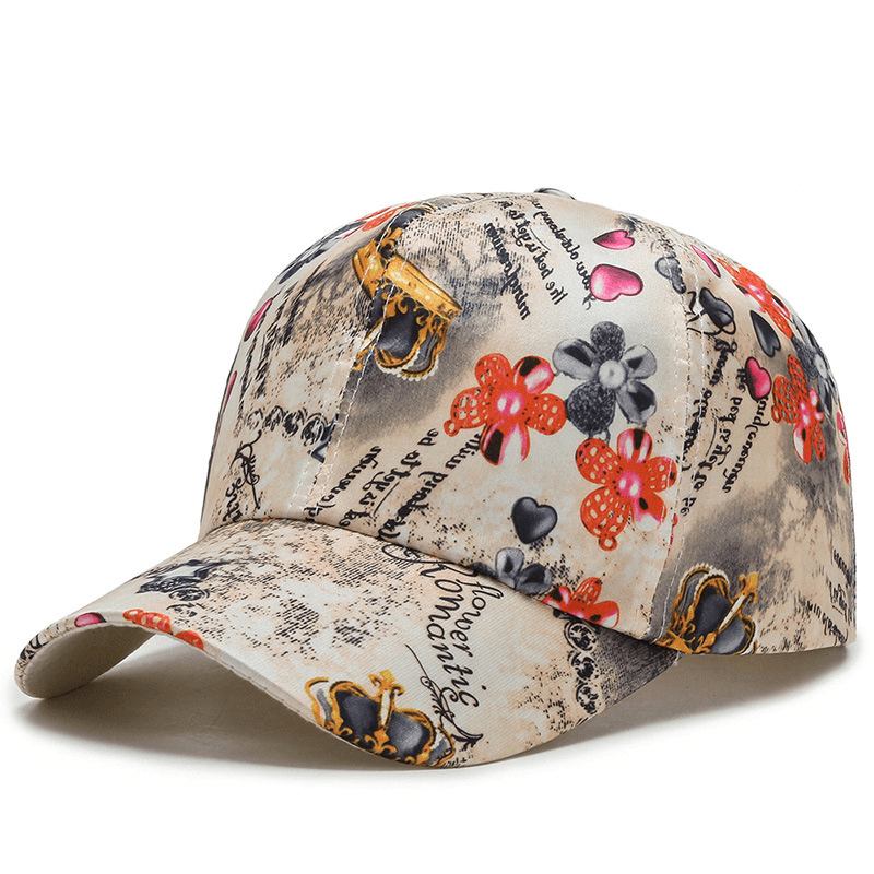 All-match Cotton Sunshade Liten Blomsterbaseballcaps