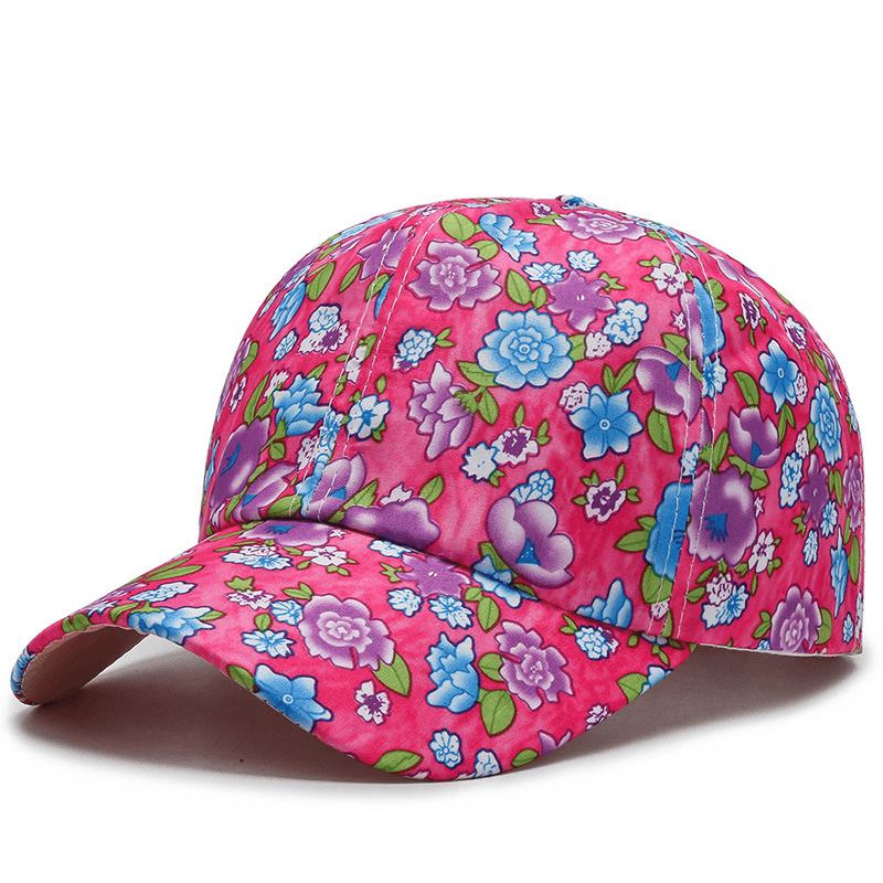 All-match Cotton Sunshade Liten Blomsterbaseballcaps