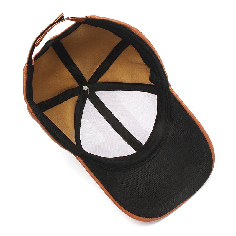 Baseballcaps I Mykt Pu-skinn Biker Trucker Justerbare Outdoor Sports Hatter For Menn Kvinner