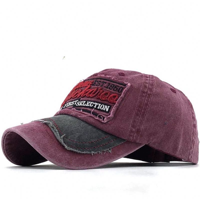 Belagt Broderi Mote Utendørs Fiske Distressed Shading Hat