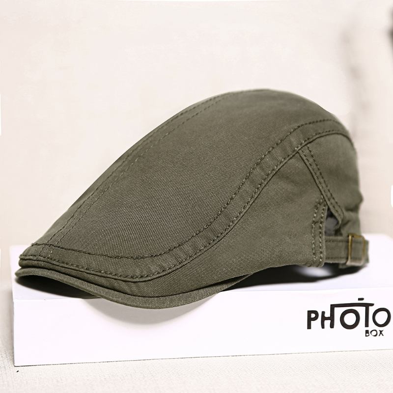 Bomull Justerbar Maler Berets Caps Retro Outdoor Peaked Forward Hat