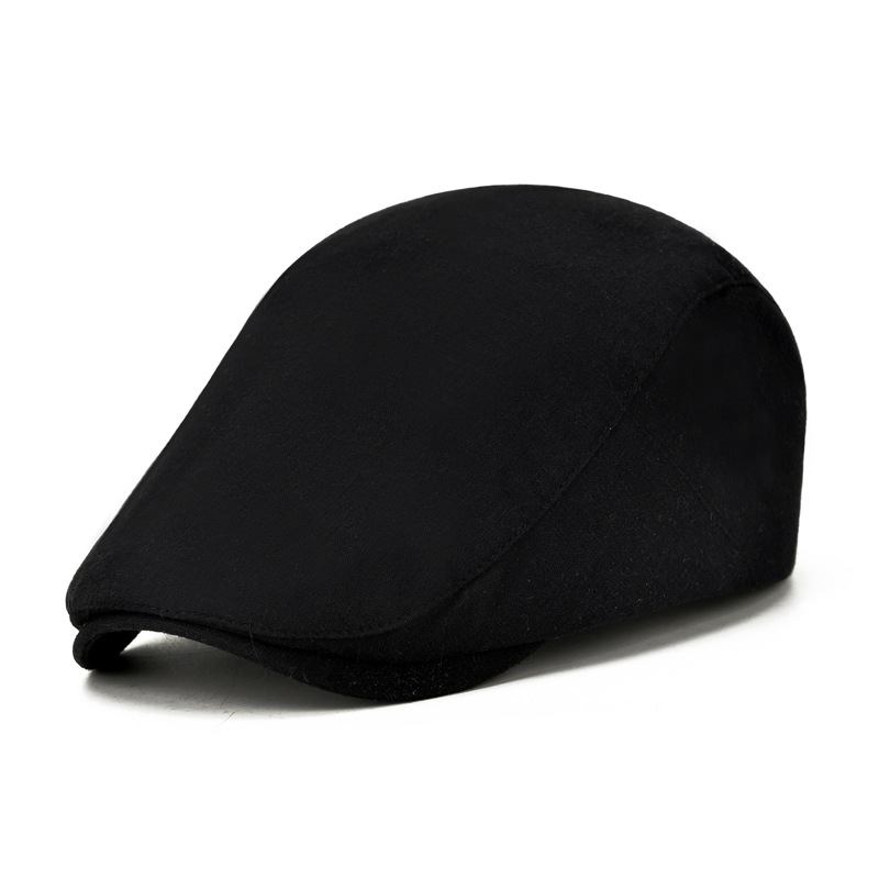 Bomull Solid Color Light Body Forward Cap Outdoor Sunshade Beret