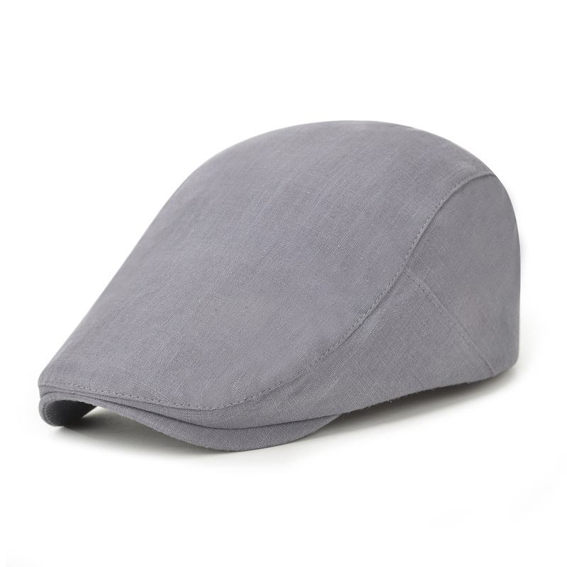 Bomull Solid Color Light Body Forward Cap Outdoor Sunshade Beret