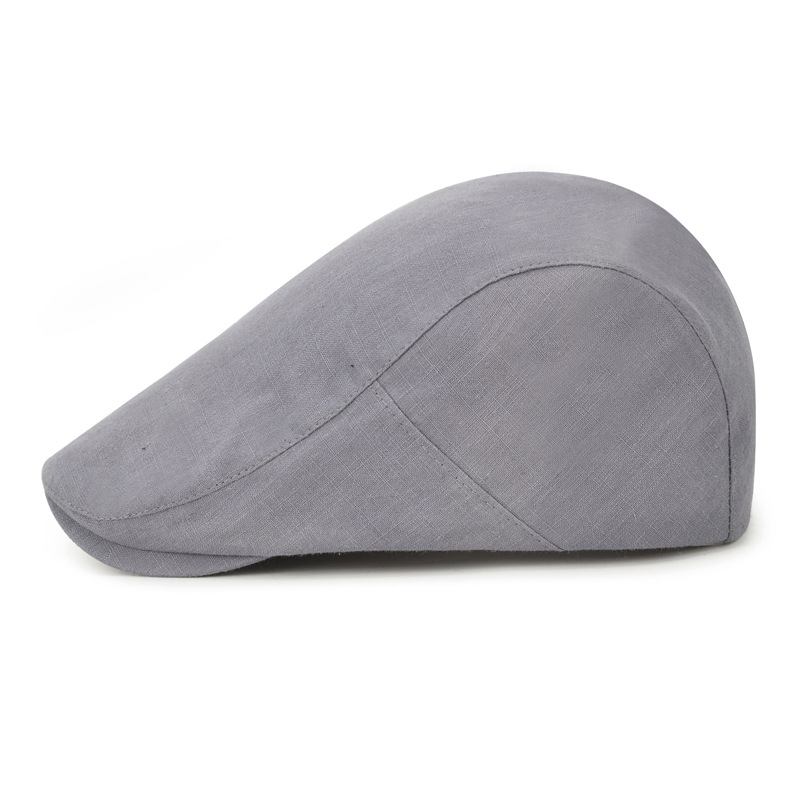 Bomull Solid Color Light Body Forward Cap Outdoor Sunshade Beret