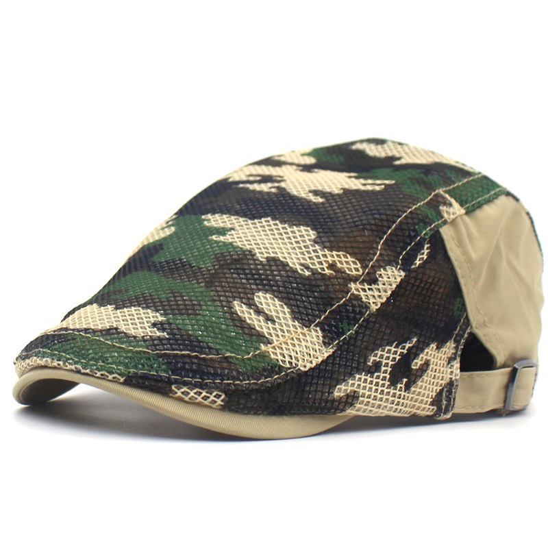 Camouflage Mesh Cloth Beret Menn Og Kvinner Casual